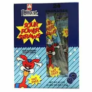 Sour Power Straws Blue Raspberry, 24 Count (SUGAR CANDY - REGULAR SIZE)