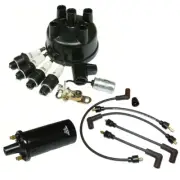 Tune Up Kit w/Cap Spark Plug Wiring Set 6V Coil Fits Ford 8N Tractor