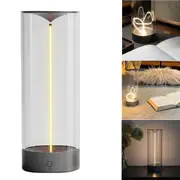 Minimalist Table Lamp Bedside Cordless Desk Lamp Rechargeable Modern Nightstand Lights with 3 Levels Touch Dimmable, Gift for Christmas, Birthday