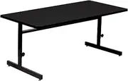 Correll CSA3048-07 Adjustable Height School/Office/Computer and Training Table, High Pressure Laminate Top, 30" x 48", Black Granite