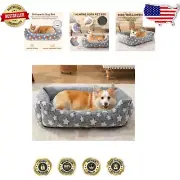 Soft Supportive Orthopedic Dog Bed—Rectangular, Non-Slip, Machine Washable