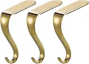 FONDOTIN 3Pcs Christmas Stocking Holder Fireplace Hanging Hook Xmas Stocking Hanger for Festive Party Decoration Ideal for Mantle and Wall Displays