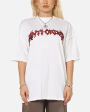 [The Anti Order] The Anti Order Mosh Non Seam T-shirt White/red - Size XL XL White/Red