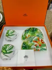 Hermes Passifolia Coffee & Saucer Set (Item #P044017P, Hermes Box included )