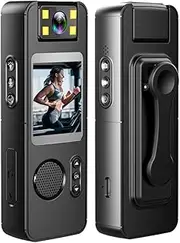 1080P Body Camera with o and Video Recording able Body Cam Camera Camcorder with 180° Rotatable Lens Fill Lights Back Clip for Law Enforcement Very Personal Traveling