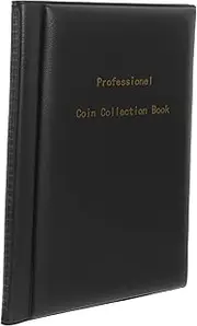 HAPINARY Coin Collector Book Black Pu，pvc Coin Protective Book Coin Protector Classic Coin Book