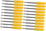 SHOWERORO 50pcs Tungsten Steel Cutting Blades for Vinyl Plotter Fabric Cutting Tool No Skipping Clean Cuts