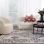 Brand Ventures Mansour Tocapus Blush Geometric Rug