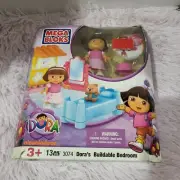 New - DORA'S Buildable Bedroom - MEGA BLOKS DORA EXPLORER Building Set & Figure