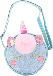 [LIFKOME] Unicorn Shoulder Bag Mini Shoulder Bag Tote Bag Strap Goth Bum Bag Sling Quirky Handbags for Embellished Clutch Bag Shoulder Bag for Girl Unicorns Bag Bag Blue Pu