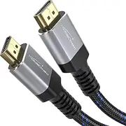 HDMI Cable 8K / 4K – 1.5m – with A.I.S Shielding – Designed in Germany (for All HDMI Devices Like PS5/Xbox/Switch – 8K@60Hz/4K@120Hz, High Speed HDMI Lead with Ethernet, Nylon Braided) – CableDirect