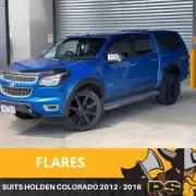 Black OEM flares to suit Holden Colorado 2012 - 2016 Fender Arch