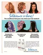 vintage 1980s magazine print ad Silkience Self-Adjusting Conditioner sexy girls