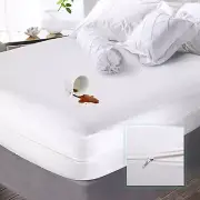 Premium Zippered Mattress Encasement Waterproof Bed Bug Proof Protector 15" Deep