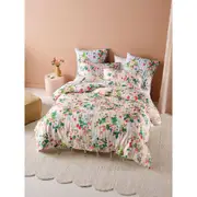 Linen House Keeley Pink Bedroom Cotton Quilt Cover Set with Pillowcase