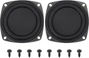uxcell 2 Pcs Passive Radiator 3 Inch Woofer Vibrating Membrane, Rubber Vibration Diaphragm Plate Subwoofer for Bass Speaker Replacement, DIY(with 8pcs Screw)