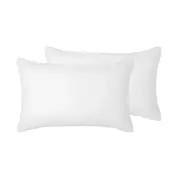 Accessorize Hotel Deluxe Cotton Piped White Standard Pillowcase Pair