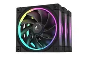 DeepCool FL12 3IN1 (3-Pack) 120mm Unique ARGB Fans, Low Noise, 4-pin PWM, Fluid Dynamic Bearing, Addressable RGB LED