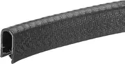 uxcell Edge Trim Black U Shape Edge Protector Rubber with Steel Clips Fits 5/32"-15/64" Edge 3.28Ft/1Meter Length Door Edge Guards