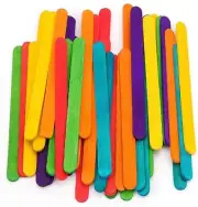 1000x Wooden Craft Sticks Coloured Popsicle Sticks Colourful Paddle Pop Stick
