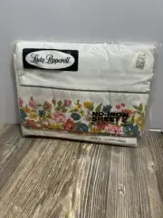 Retro Lady Pepperell Full Size Flat Sheet Garden Bouquet No Iron NEW