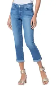 $215 NWT PAIGE Sz26 BRIGITTE TRANSCEND HI-RISE BOYFRIEND CROP STRETCH JEANS MADE