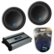 Alpine (2) S-W12D2 Car Audio Type S Series Sub 1200W 12" Subwoofer & HA-A800.1