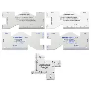 Measuring Tool Measuring Gauge Metal Quilting Tailor Ruler Template Sewing