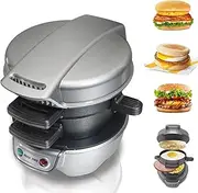 JUMEIYP Electric Breakfast Sandwich Maker, Waffle Cake Bread Donat Maker with Australian Plug and Touch Handle, for Home & Fast Making Burger Press, Non Stick Toaster