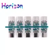 10Pcs USB 3.1 Type-C Female Male Solder Cable Plug Connector PCB Board