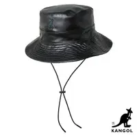 在飛比找momo購物網優惠-【KANGOL】FAUX LEATHER 漁夫帽(黑色)