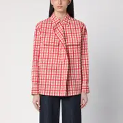 [Bottega Veneta] Checked cotton shirt 40 IT Red