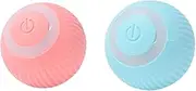2 Pcs Interactive Smart Cat Toy Automatic Rolling Cat Ball Quiet Pet Toy Ball,Rechargeable Silicone Premium Rotating Ball for Indoor Pet Interactive Smart Cat,Automatic Moving Bouncing Ball Cat