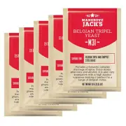 5 x Mangrove Jack's M31 BelgianTripel Beer Yeast 10g Home Brew Sachet