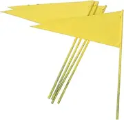 GANAZONO 5Pcs Triangular Garden Sprinkler Flags Brightly Colored Marking Flags with Sturdy Poles for Lawn Irrigation Plant Identification for Gardening and Use