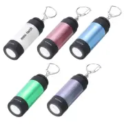 Mini Keychain Flashlight, 5 Pcs USB Rechargeable Flashlight Torch, Multicolor