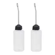120ml 4oz Needle Oiler 2 PCS Glue Applicator Bottle Gun w Tips, White