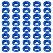 M6 Finish Countersunk Washer 60pcs Aluminum Alloy Cup Screw Gasket Dark Blue