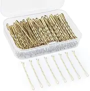 150 Pieces Bobby Pins, Hair Clips Hair Grips Kirby Grips for Women Hair Styling Pins with Storage Box (Blonde)