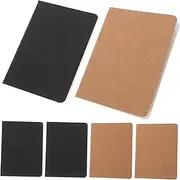 HOMSFOU 6pcs Blank Sketchbooks Thick Paper Unlined Travel Journal Minimalist Design Art Supplies for Drawing Doodling and Note Taking for Students and Creatives