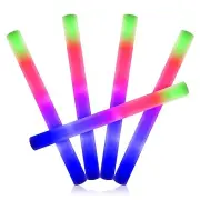 Noctiluca Foam Glow Sticks, pack of 80, LED lights 6 modes. Weddings, New Yea...