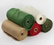 9" Burlap Ribbon 10 Yard Roll Finished Edges (4 colors)