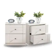 Harriet Cream Color Bedside Table Nightstand Set - Stylish Bedroom Furniture