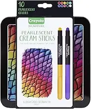 Crayola Signature 10ct Pearlescent Gel Sticks Gel Crayon, Assorted,