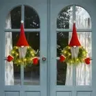 Luminous Glowing Gnome Wreath Faceless Doll Hanging Ornament Porch