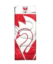 124083 SYDNEY SWANS AFL TEAM KIDS POLYESTER SLEEPING BAG WITH CARRY CASE