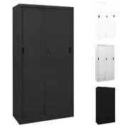 Office Cabinet with Sliding Door Steel Storage Shelves Multi Colours vidaXL