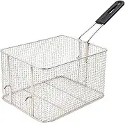 ＫＬＫＣＭＳ Deep Fry Basket Chip Basket Stainless Steel High Performance Professional Cookware Cooking Tool for Barbecue Kitchen Cafe, Square L