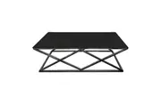 Alsea Coffee Table Black Base - Black Glass