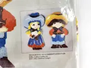 New! Columbia Minerva Crewel Calico Cowboy Sugar N Spice Plastic Canvas Kit 8396